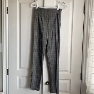 High Waisted Plaid Pants